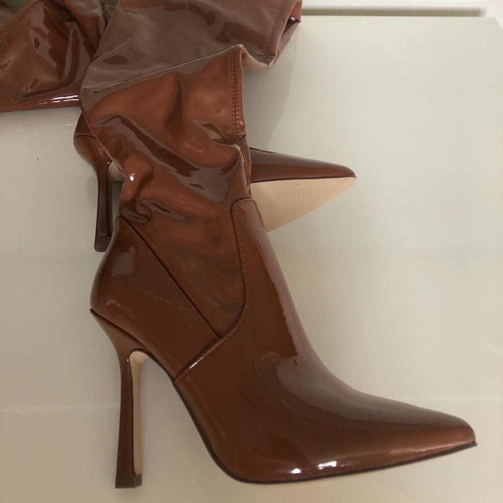 Steve Madden Vava Cognac Patent Boots - image 4